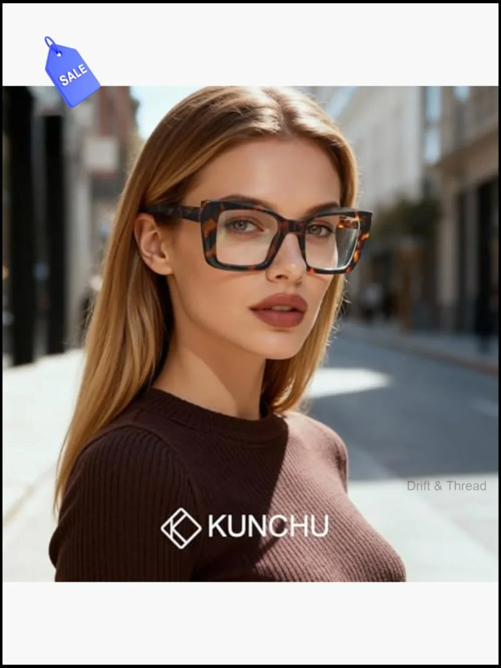 Oversized Square Blue Light Blocking Reading Glasses 3-Pack Spring Hinge